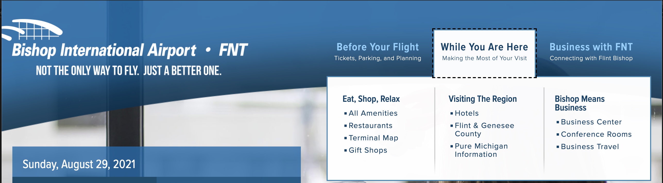 preview of the FNT airport multi-tiered navigation