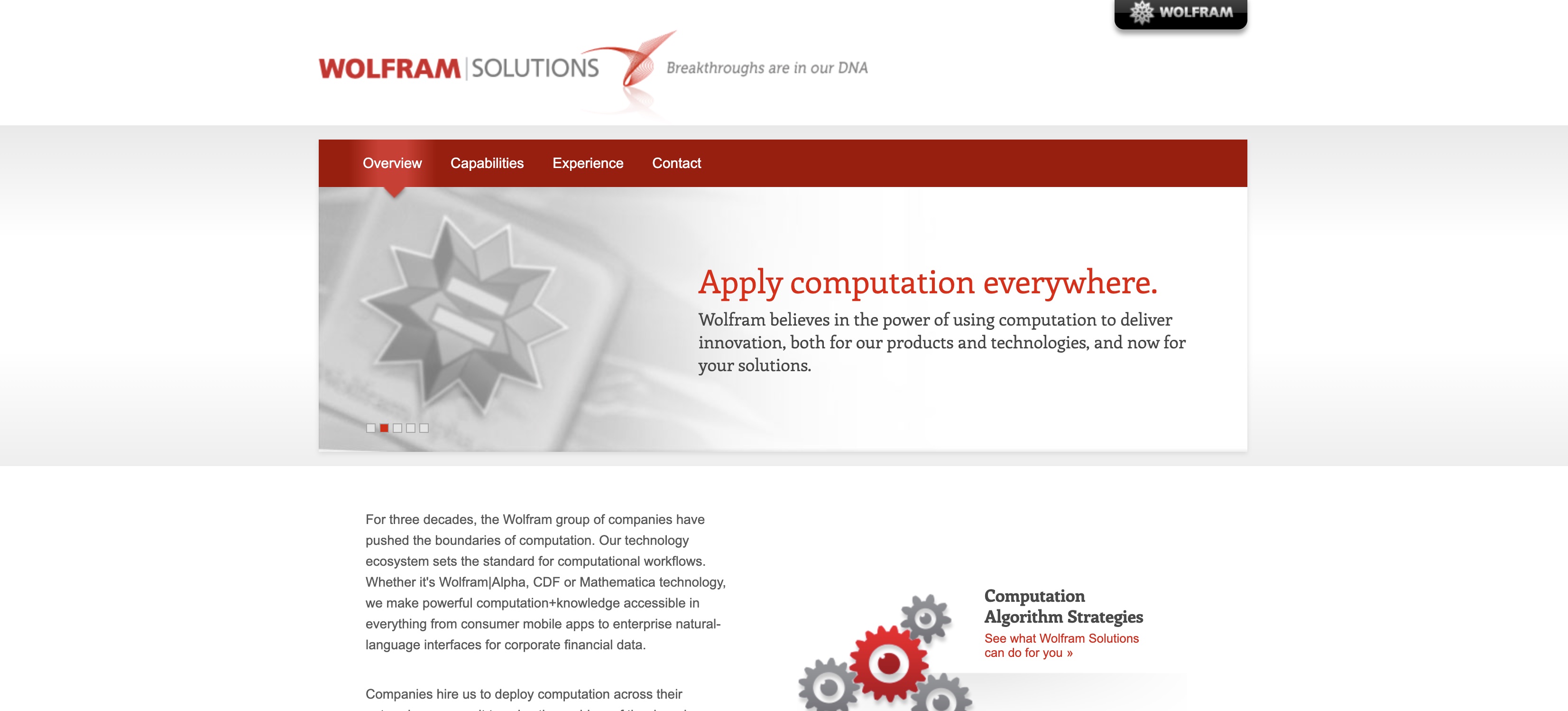 Wolfram Solutions Responsive Design and Usability, Twelth work sample